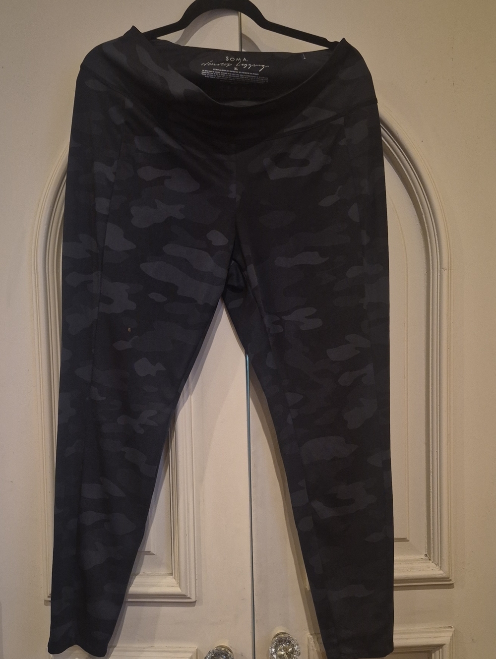 Soma Kids Black & Charcoal Camo Leggings